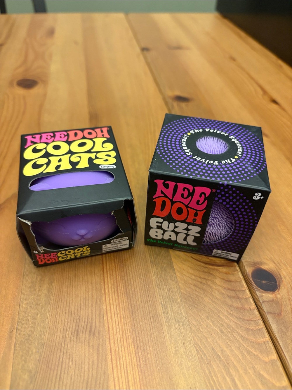 Nee Doh Cool Cats & Fuzz Ball Toy Set - Purple